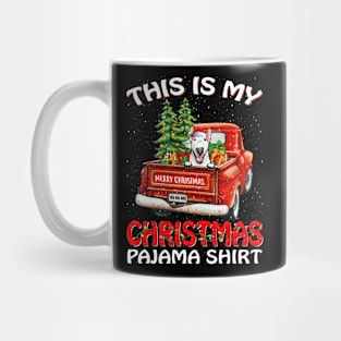 This Is My Christmas Pajama Shirt Bull Terrier Truck Tree Mug